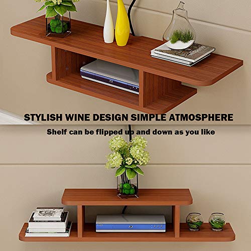 Hai+ Floating Tv Shelf Wall Mounted Media Console, Router Dvd Shelves, For Ps4/Cable Box/Dvd Players/Game Console Streaming Media Equipment (35.4, White) #TOP3