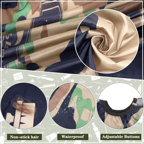 Image of FEBSNOW Barber Cape Professional Hair Cutting Cape with Neck Duster Brush