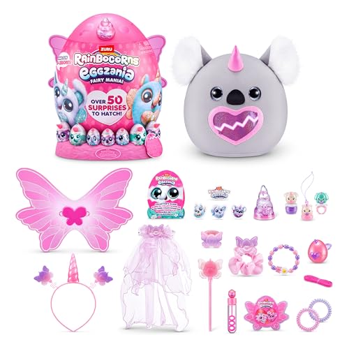 Eggzania Fairy Mania de ZURU, Peluche, Peluche Coleccionable, Huevos Sorpresa, Accesorios ponibles, Slime, Juguetes para niñas (37.7 cm), (Koala)