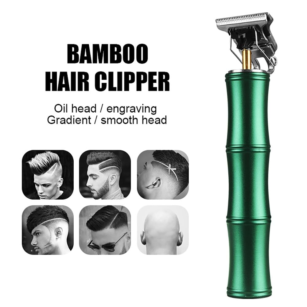 tagliacapelli, USB T9 Rasoio Elettrico Professionale Da Barbiere Trimmer Barba 0mm Taglio Capelli Uomo(Black)