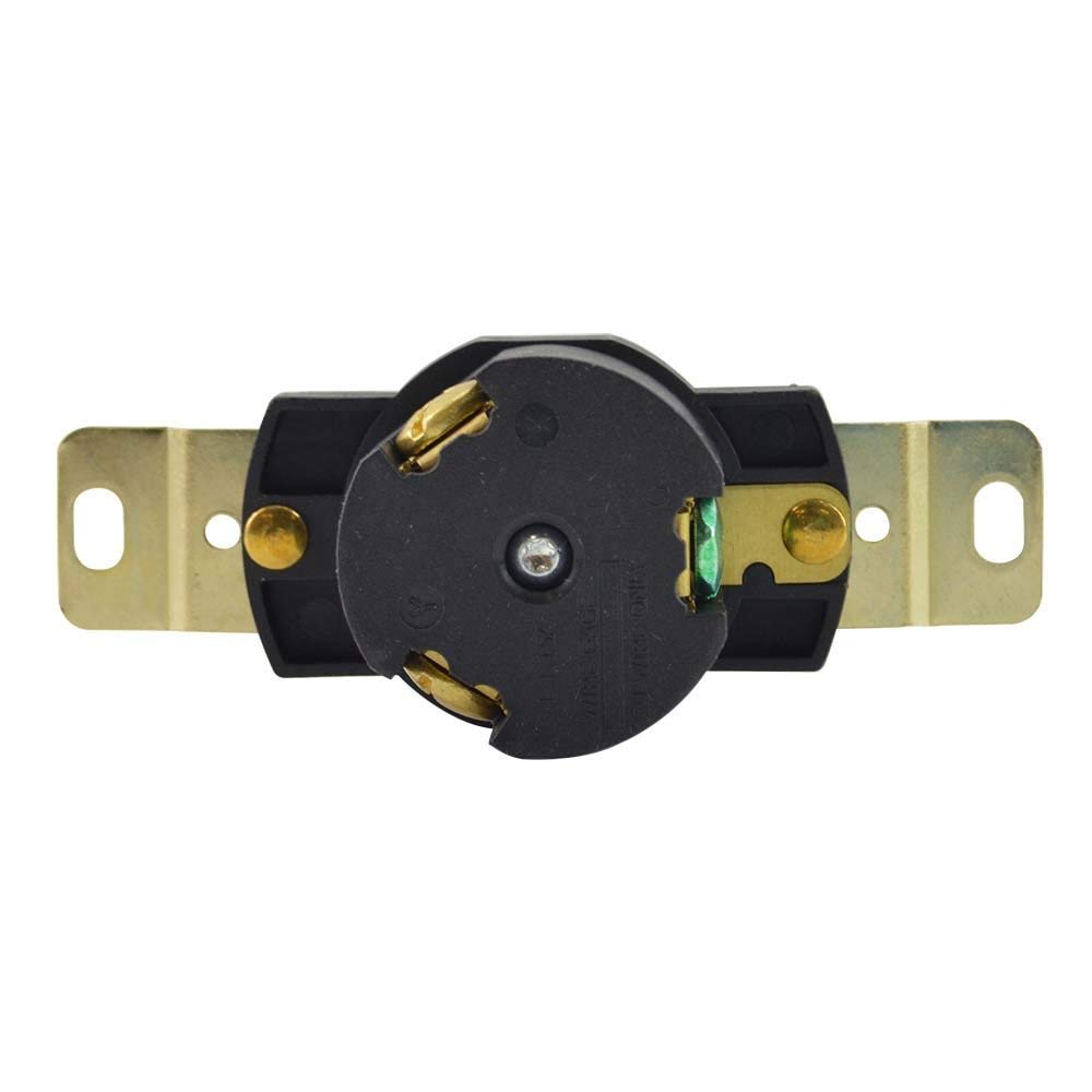 Superior Electric YGP030F Twist Lock Wall Mount Electrical Receptacle, 3P 15A 250V - NEMA L6-15R