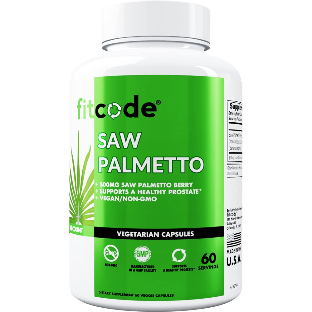 Buy Fitcode Saw Palmetto for Men 500mg Saw Palmetto Extract Prostate