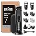 Braun Regolabarba Tagliacapelli Uomo, Rasoio Elettrico Barba e Capelli, 17-in-1 Styling Kit Per Barba, Capelli, Corpo, Naso e Orecchie, 100 Minuti Di Utilizzo, MGK7491 Nero immagine