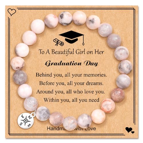 Graduation Gifts for Her/Him Graduation Bracelet Class of 2025 Compass Bracelets High School College Masters Degree Graduate Gifts for Classmates Friends