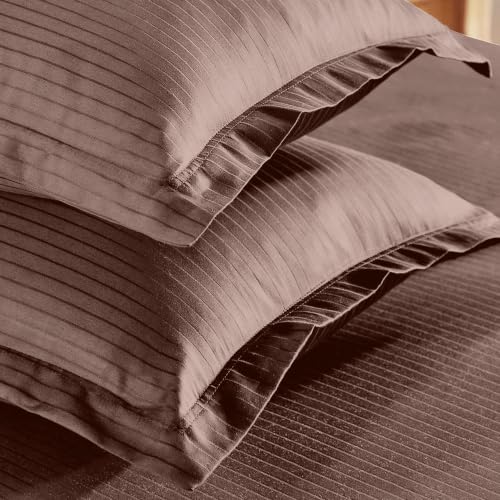 Image of myTrident Bedsheet for Double Bed King Size | 108 inch x 108 inch | Biscotti