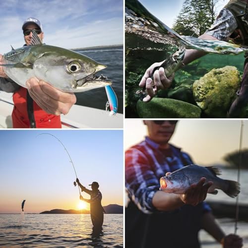 Image of Proberos Fishing Rod Combo Set Reel Kit, Telescopic Carbon Fiber Fishing Rod and Reel Combo for Freshwater Saltwater, Spinning Fishing Rod Set with Bag & Accessories