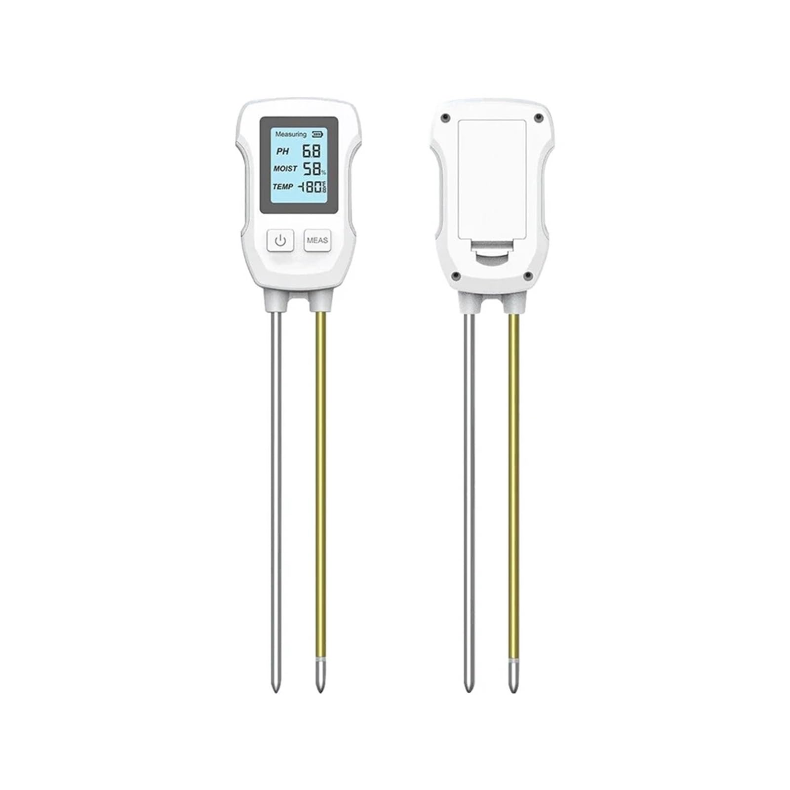 Testeur de sol numérique avec écran LCD rétroéclairé blanc