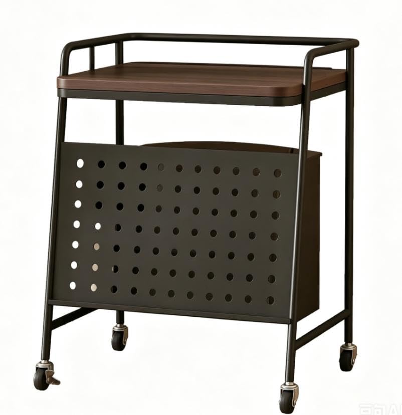 Table de chevet élégante pour salon et chambre avec niche aspirateur robot