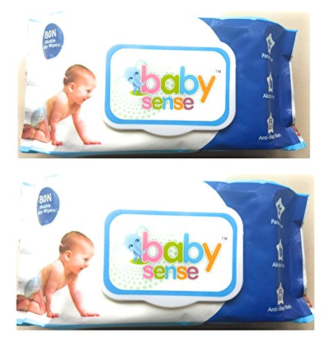 Image of Baby Sense Premium Wet Wipes - Fresh (80 + 80 Count)