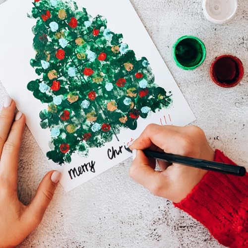 Pacote com 100 cartolina verde de 12,7 x 18 cm, papel grosso de 250 g/m², cartolina pesada em branco