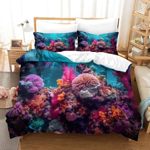 Parure de lit hypoallergenic 220x240cm microfibre de qualité supérieure océan