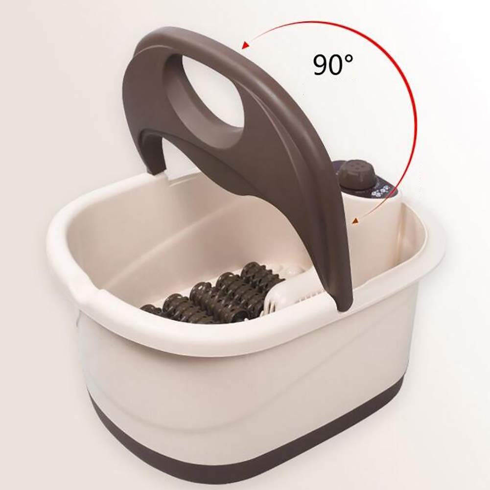 UYDJAKX Masajeador de baño de pies,SPA de baño de pies con Calor,Pedicura Terapéutica por Infrarrojos Bañera para pies 12 Rodillos de Masaje Cubo de Lavabo eléctrico-A (A) Star of Light