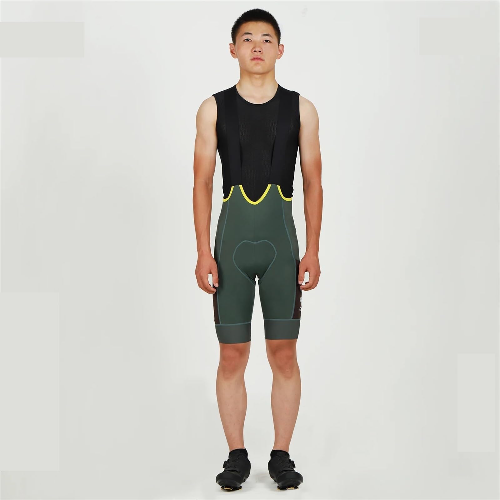 Culotte con Tirantes Hombre Culotte Corto con Tirantes de Ciclismo for Hombre badana elástica Ciclismo(Green,XL)