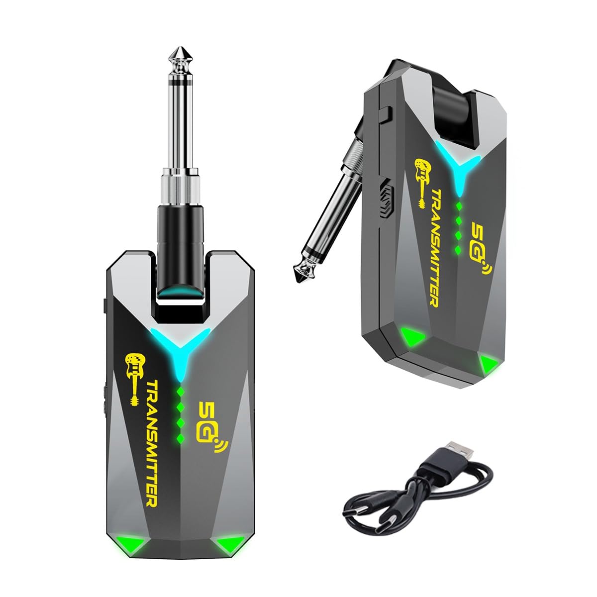 Sistema inalámbrico de 5,8 GHz receptor transmisor de guitarra compatible con guitarras eléctricas, guitarras acústicas y bajos.