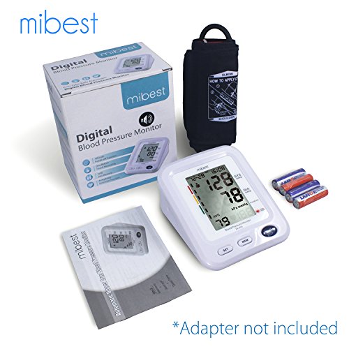 MIBEST Digital Blood Pressure Monitor with Talking Function - BP Cuff Meter with Display - Blood Pressure Machine 9.4-13.4" - Blood Pressure Tester - Blood Pressure Gauge
