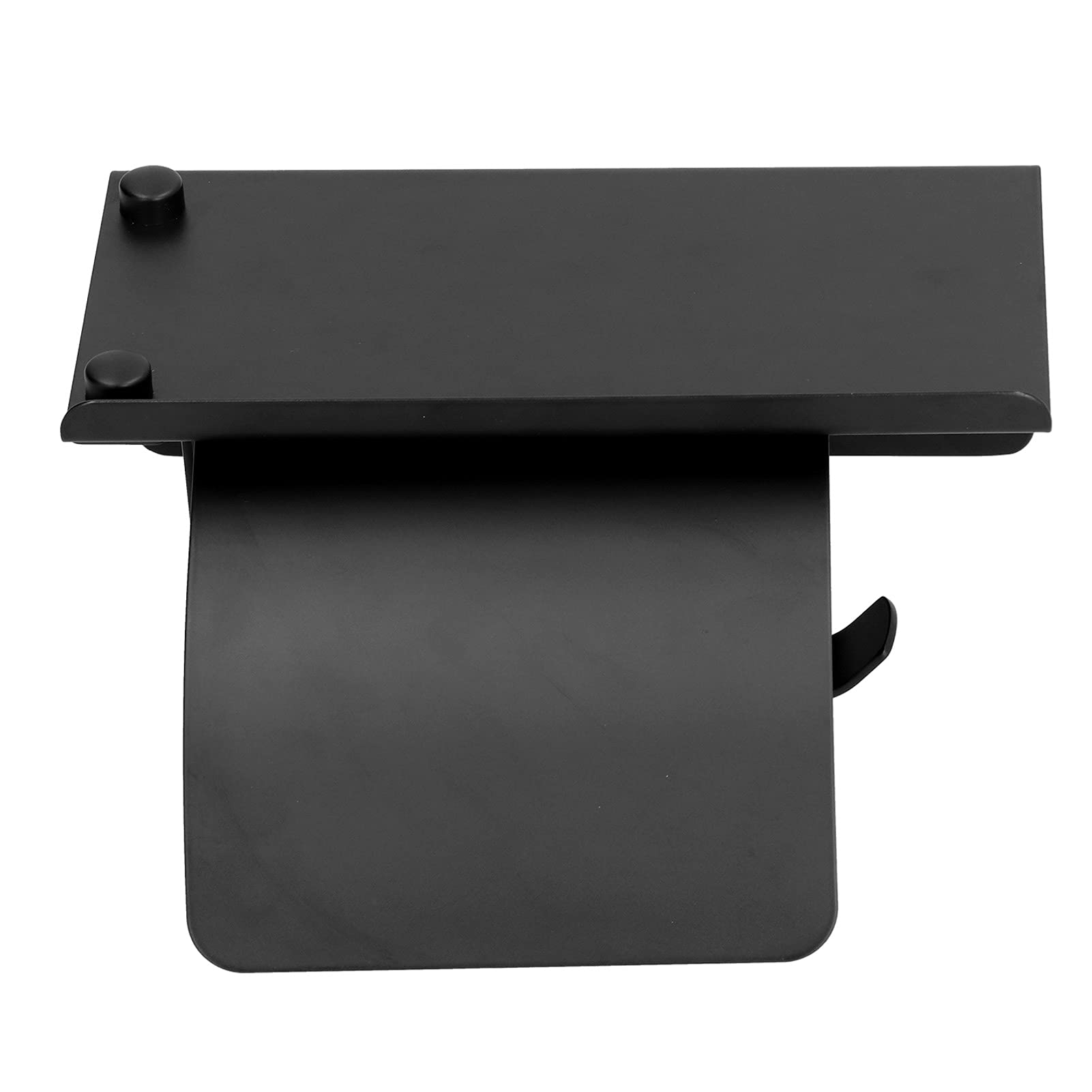Wand-Toilettenpapierhalter Mit Abdeckung & Regal – Edelstahl, Wasserdicht, Schwarz, Für Badezimmer & Küche, Einfach Zu Montieren