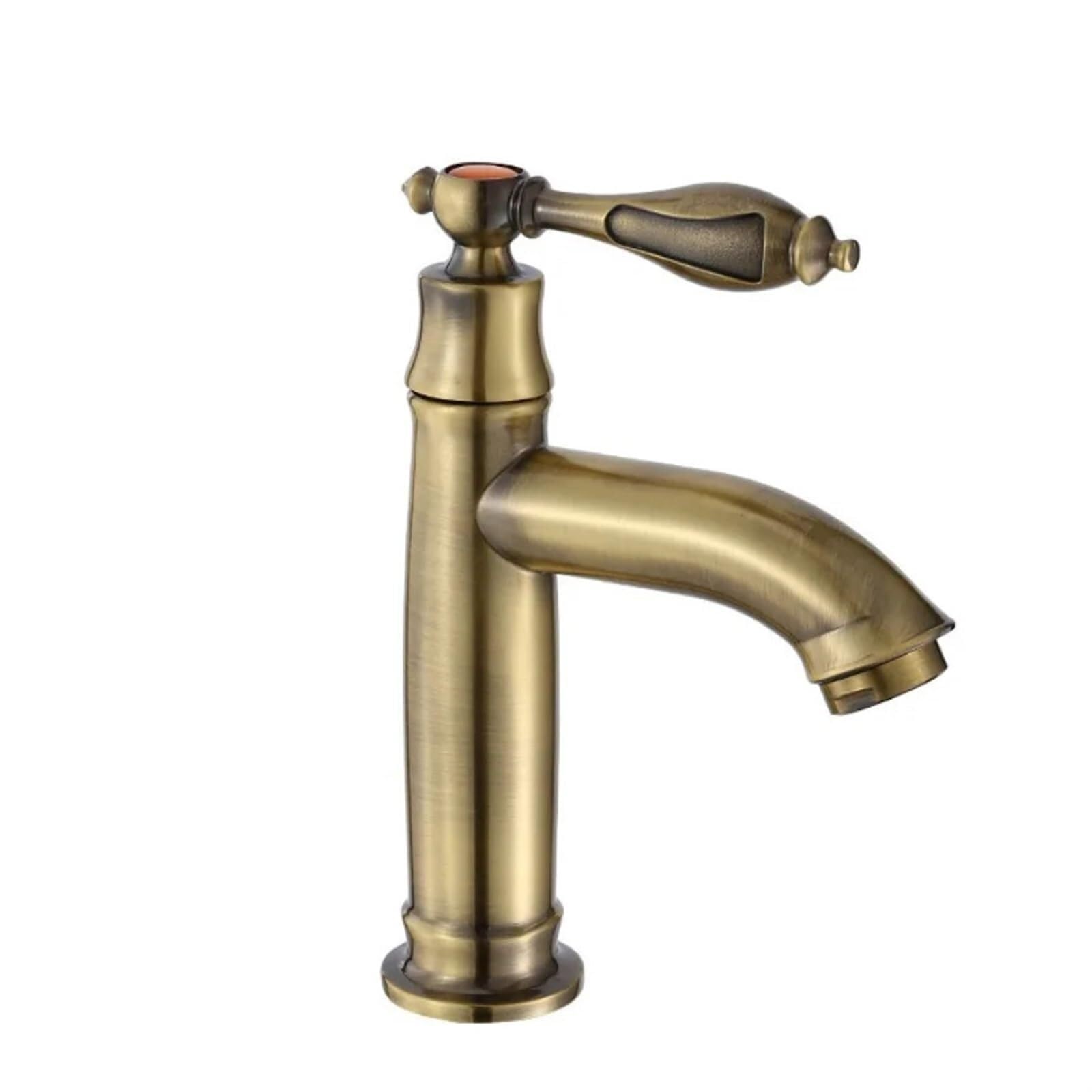 Basin Tap Faucet Copper Color Single Cold Bronze Operation Bathroom Basin Faucets Kitchen Brass Tap Deck Mount Handle