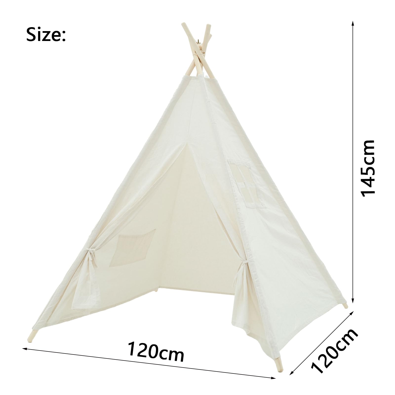 Teepee Tent for Kids,Kids Play Tent tee Pee Kids Tent Indoor Play Tent Kids Fodable Kids Play Tent,The Perfect Play Tent for Girls & Boys - 2