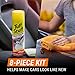 Armor All Car Wash and Cleaner Kit, Includes Cleaning Wipes for Car Interior, Cleaner Concentrate, Car Air Freshener, Microfiber Towels (8 Piece Kit)