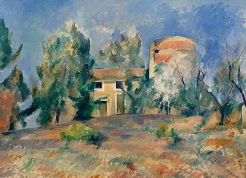 Lienzo artístico Bellevue Colombaia de Cézanne, cuadro de decoración para casa
