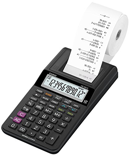 Casio HR-8RCE Calculatrice évitez les erreurs avec le ticket imprimé