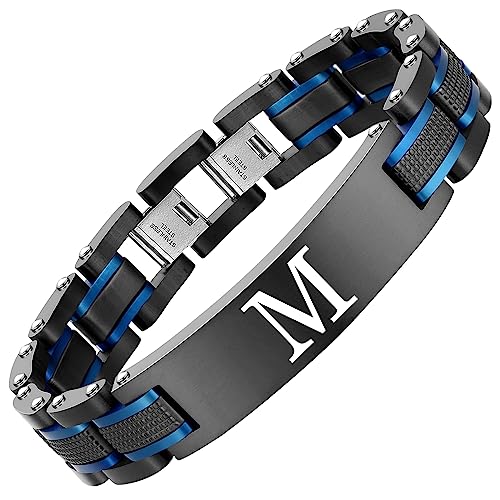 Holizaly Cuban Link Men's First Bracelet - Men's Jewelry for Boyfriend, Husband, Dad - Birthday, Christmas, Anniversary, Valentine's Day Gift