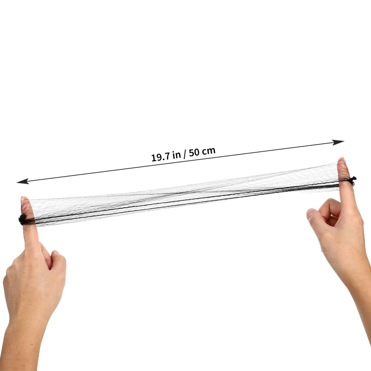 Lot de 100 Filets à Cheveux Invisibles Élastiques Noir 50Cm pour Cheveux Longs Confortables et Pratiques pour Chignon Cuisine et Industrie Alimentaire