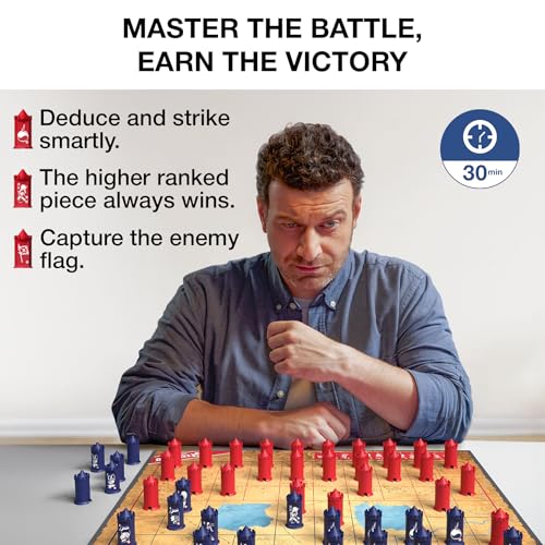 Image of Stratego Original - Classic Strategy Board Game, Outsmart Your Opponent & Capture The Flag, Fun Family Game for Kids & Adults, Gifts for Ages 8, 9, 10 and Up, 2 Players