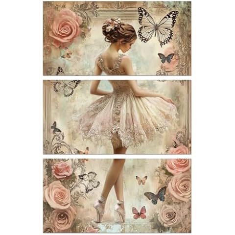 Peacoblue Ballet Dancer and Roses Transfers Cover