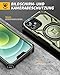 Lanhiem für iPhone 12 Hülle, für iPhone 12 Pro Hülle mit 2 Stück Schutzfolie, 360 ° Ring Ständer Schutzhülle, Militärischer Stoßfest Handyhülle für iPhone 12/12 Pro Case, Grün