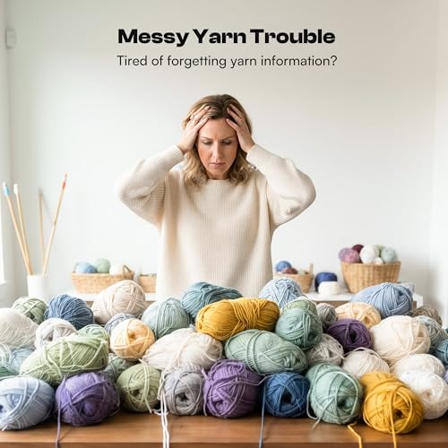 Image of Caydo 40 Set Yarn Information Tags with Clips for Yarn Storage Organizer
