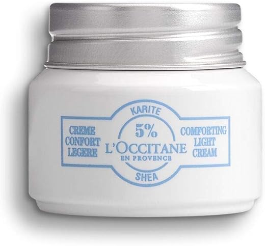 L’Occitane Shea Light Comforting Face Cream: Non-Comedogenic | Lightweight Moisturizer | Soothe Tight Skin | Hydrating | With Organic Shea