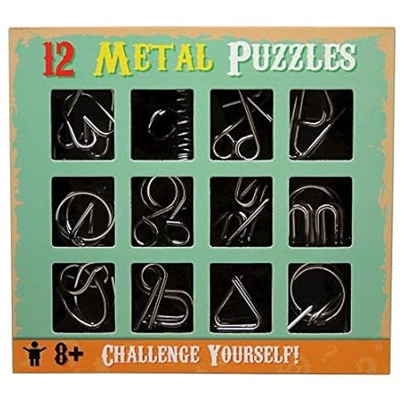 Shopaholic 12 Challenging Metal Puzzles for Kids Age 3+
