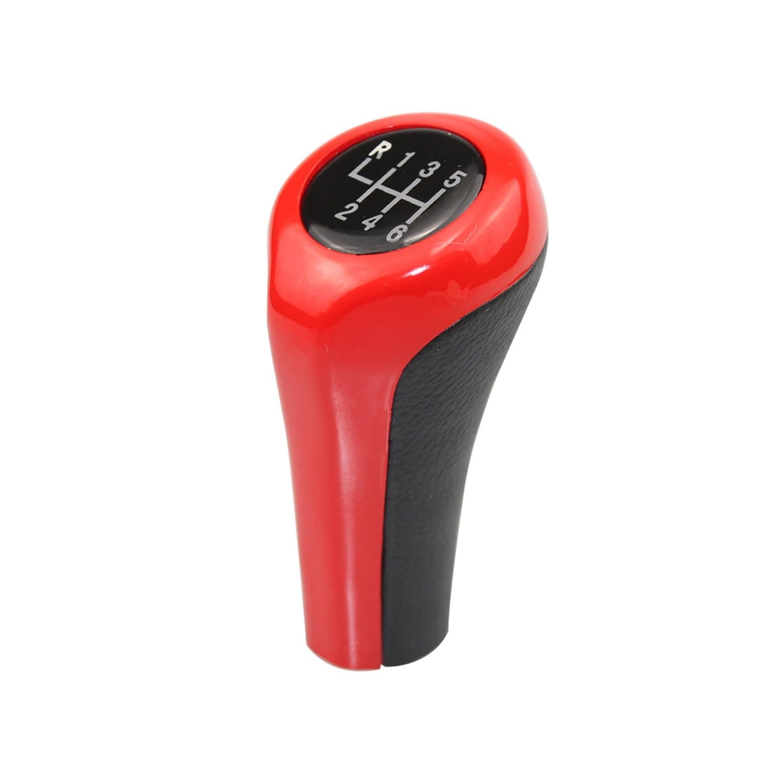 Aimazom Red Car Gear Shift Knob For Bmw For 5 Series E60 E61 E28 E34 E39 Manual Gear Shift Knob Shifter Lever Head For Modification And Replacement(For 6 Speed)