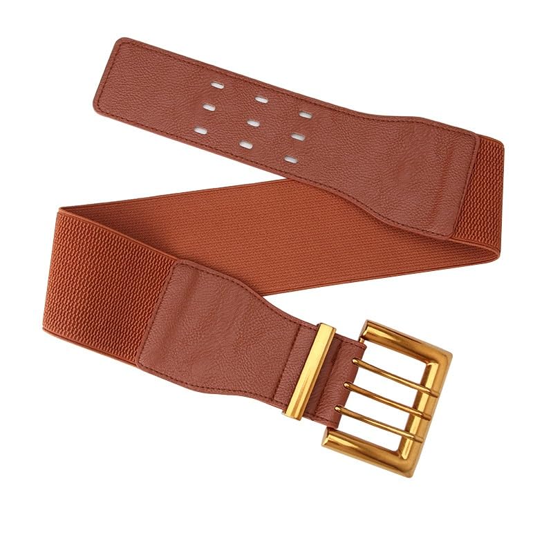 JSEIAJB Women's Elastic Elastic Waistband Dress Coat Decoration Wide Waistband Waistband Women's Belt(White-Dinosaur Doodle4)2