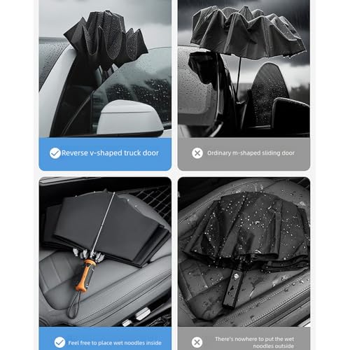 Paraguas para coche plegable automático y resistente al viento 6