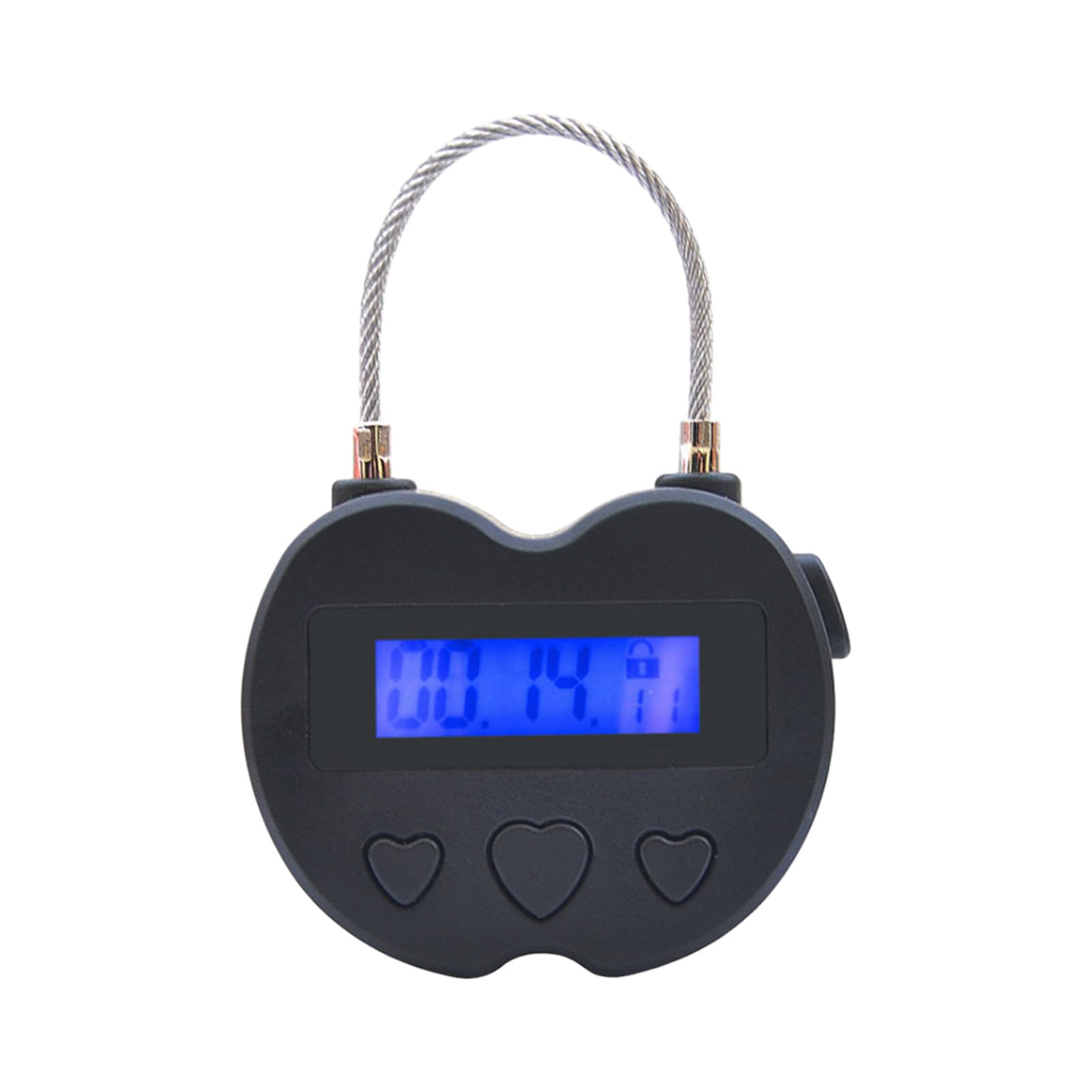 Electronic Time with Steel Cable Timer for Travel Device Management Timing Padlock