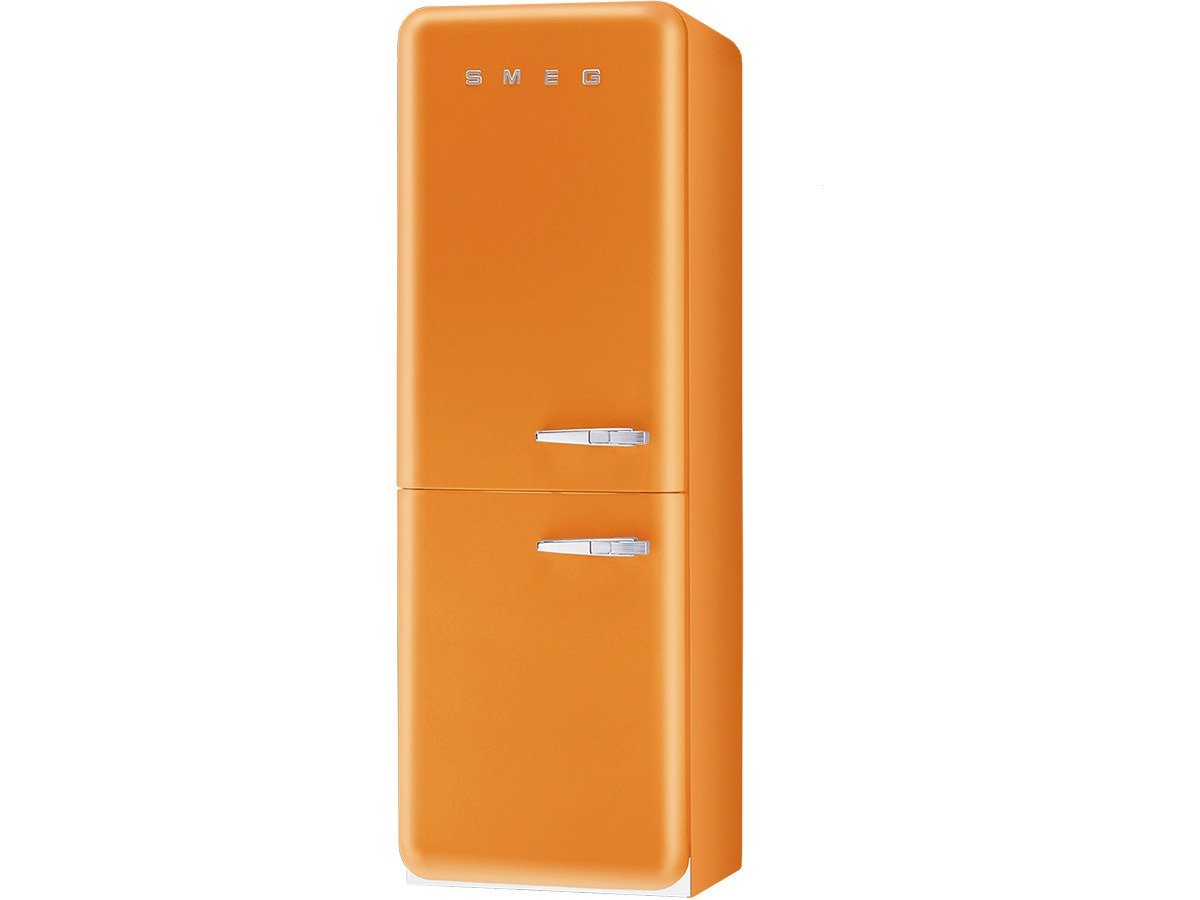 Smeg FAB32OS7 - Frigorifero congelatore, A+, altezza 179 cm, 292 kWh/anno, vano frigorifero da 205 l, congelatore da 103 l, colore: arancione
