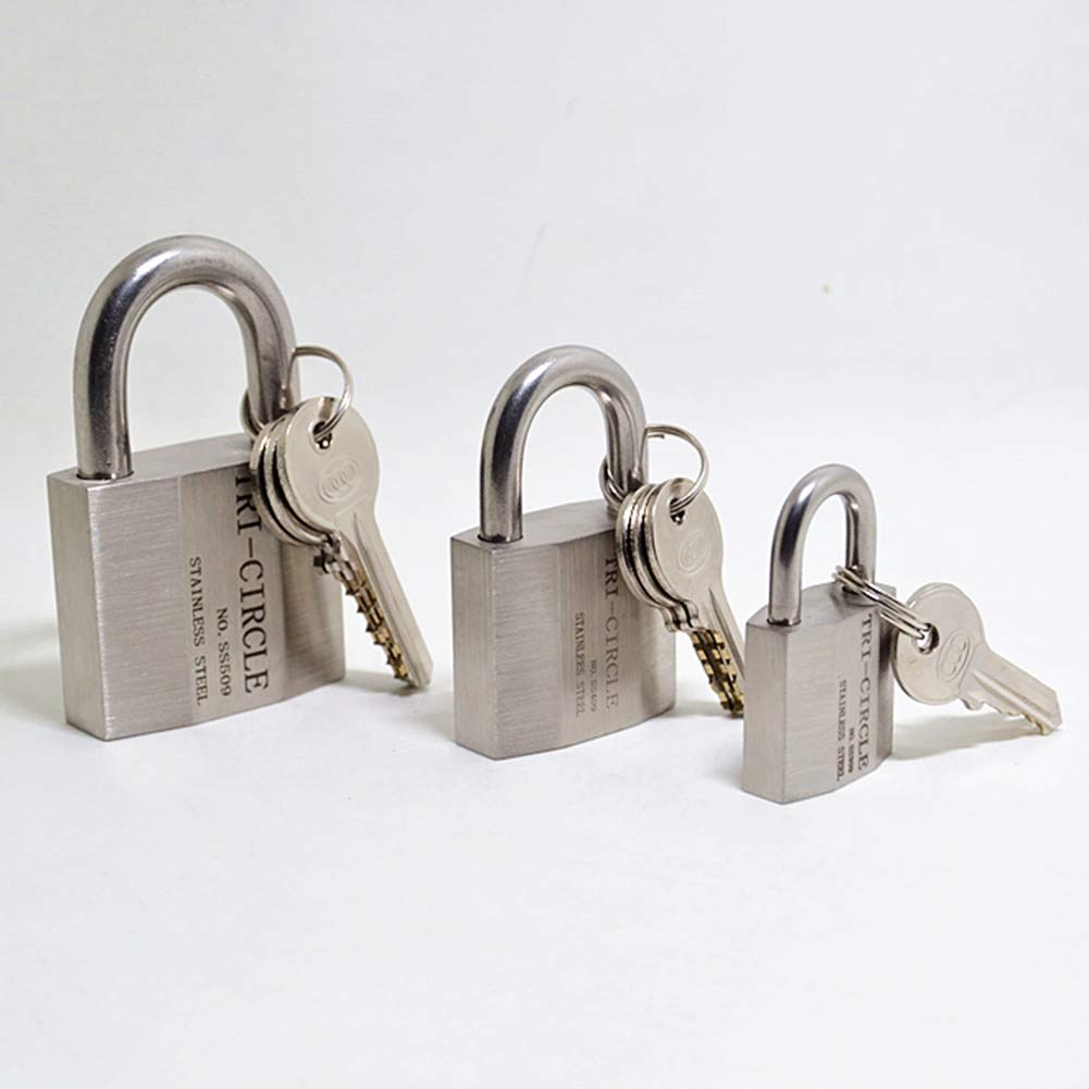 Vorhängeschlösser mit Schlüsseln Outdoor. Vorhängeschloss mit 3 Schlüsseln, wasserdichtes und rostfreies Türschloss for den Außenbereich, 30 x 51 mm, 40 x 64 mm, 50 x 80 mm(50x80mm)