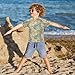 Boy Bathing Suit Short Sleeve Girls Rash Guard 9T Boho Game Map