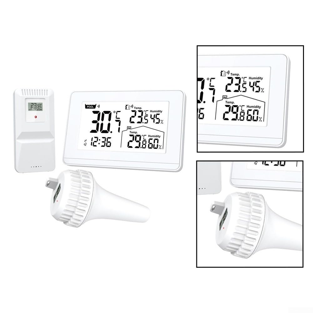 Termometro igrometro da piscina 3 in 1 con display LCD retroilluminato