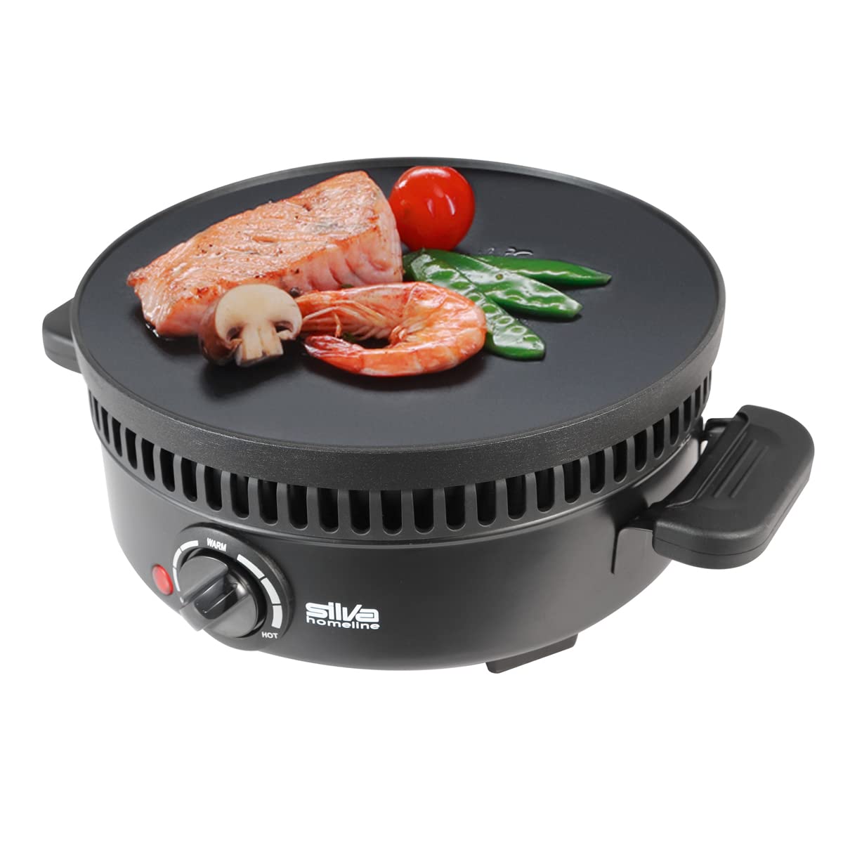 Silva Homeline PK-M 800 Multiröster mit Wendegrillplatte, 600 W, schwarz