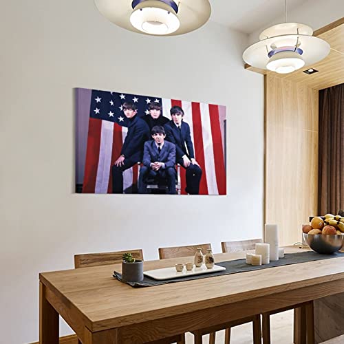 Poster décoratif sur toile du groupe Beatles – Impression moderne pour chambre à coucher – 50 x 75 cm - Les Beatles, Paul McCartney, John Lennon, RIngo Starr, George Harrison Poster décoratif sur toile du groupe Beatles - Impression moderne pour chambre à coucher - 50 x 75 cm – Image 4
