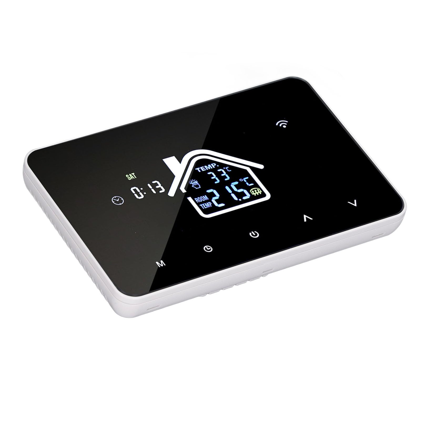 Cocoarm Fußbodenheizungsthermostat, Programmierbarer Digitaler Thermostat AC230V 16A mit 4,3-Zoll-Touchscreen, 41 Bis 203 Grad Fahrenheit-Steuerung, 7-Tage-Zeitplan für Home-Office-Hotel (WiFi)