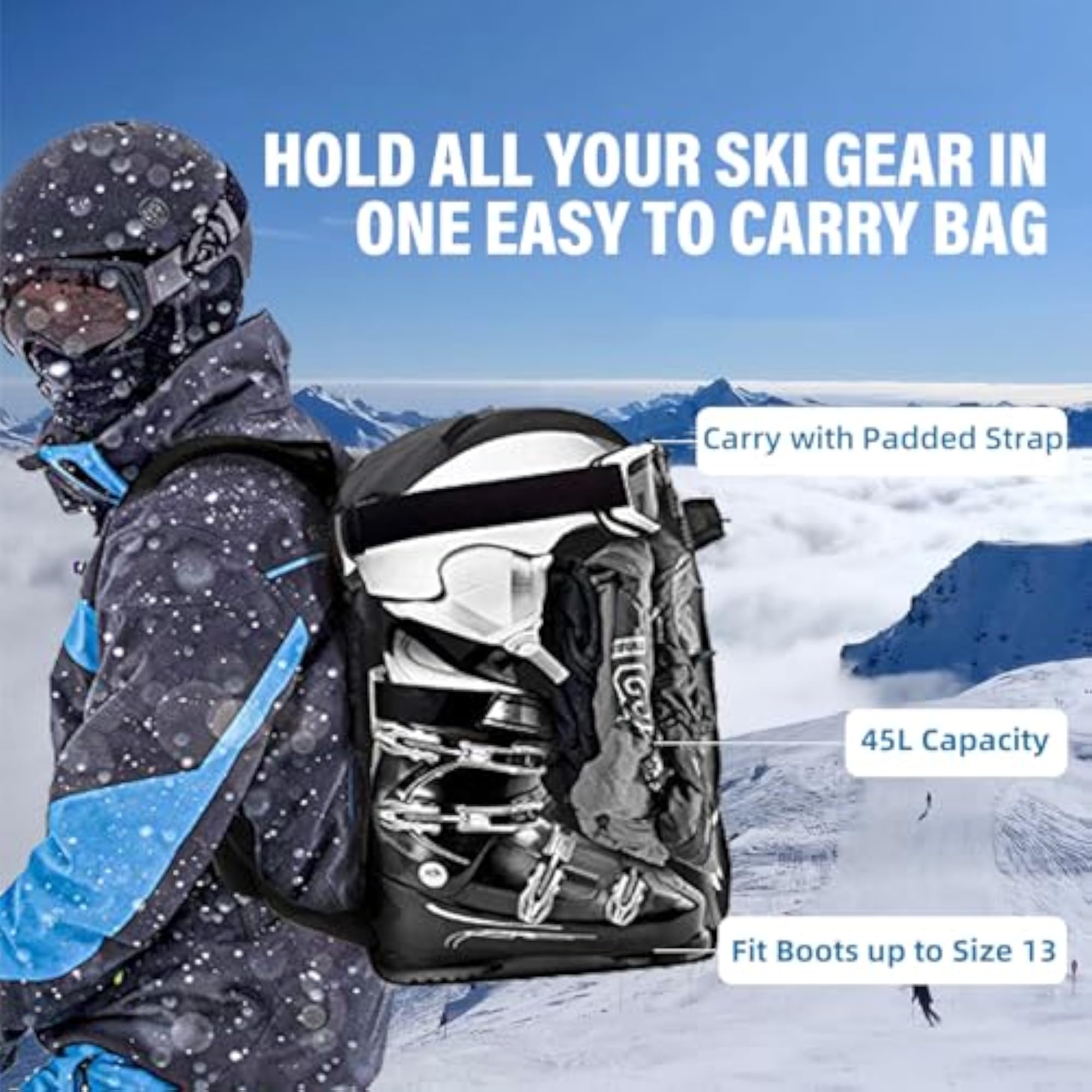 Ski-Boot-Bag for Outdoor Sports & Travel