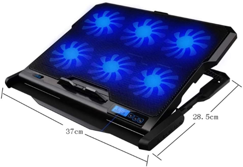 Base refrigeradora para laptop con 6 ventiladores, 2 puertos USB y soporte ajustable en 6 posiciones miniatura 7