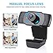 immagine 6ELTD Videocamera Webcam HD 1080P USB per videochiamate, studi, conferenze, registrazioni, Giochi per Laptop, con Clip Rotante e Microfono Incorporato per l'eliminazione del Rumore