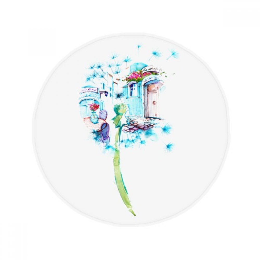 Tapis de sol antidérapant rond aquarelle pour éviter les glissades en cuisine