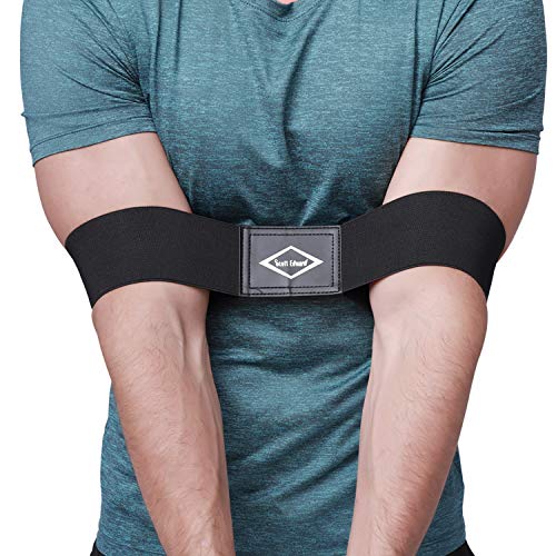 Scott Edward Pro Golf Swing Arm Band Training Aid for Golf Beginners, Black