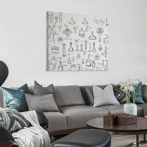 Tableau chimie moderne 50x50 cm pour décorer un mur blanc - 3